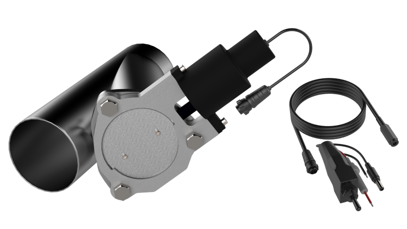 QTP 3.5in Bolt-On QTEC Electric Cutout Valve - Single-thumbmail-2