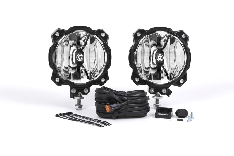 KC HiLiTES 6in. Pro6 Gravity LED Light 20w Single Mount Spot Beam (Pair Pack System)-thumbmail-1