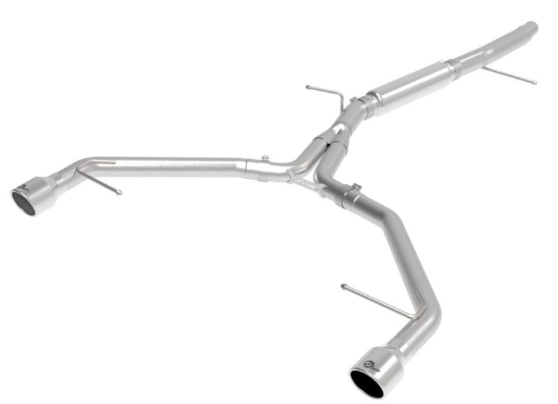 aFe MACHForce XP 3in-2.5in SS Exhaust Axle-Back 17-19 Audi A4 (B9) L4-2.0L (t) - Polished-thumbmail-4