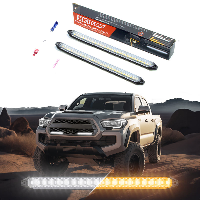 XK Glow 9In Switchback Grill Lights with Start-up Animation & Sequential Turn Signals-thumbmail-2