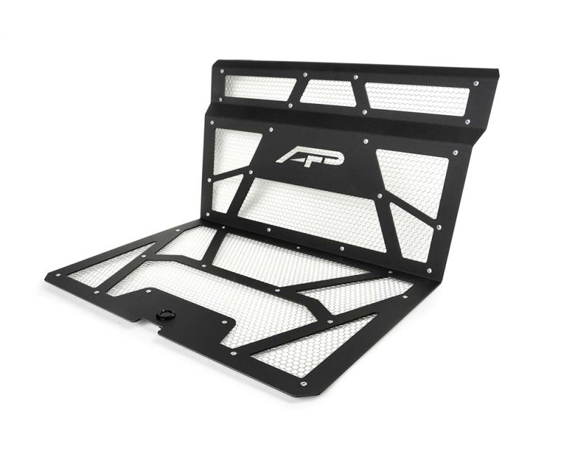 Agency Power 14-18 Polaris RZR XP 1000/XP Turbo Vented Engine Cover - Matte Black/Raw Alum. Mesh-thumbmail-2