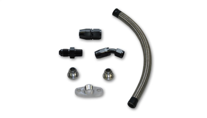 Vibrant Univ Top Mount Oil Drain Kit incl 20in Teflon lined S.S. hose Fitting-thumbmail-1