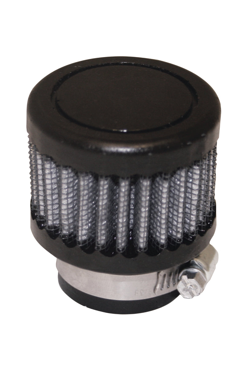 Moroso Filtered Valve Cover Breather - Clamp-On - 1in ID - Black Finish-thumbmail-1