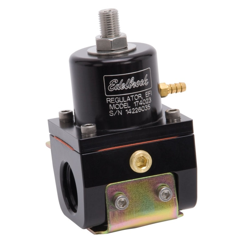 Edelbrock Fuel Pressure Regulator EFI 180 GPH 35-90 PSI -10In/Out -6 Return Black-thumbmail-5