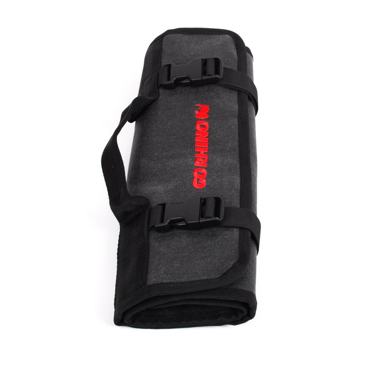 Go Rhino XVenture Gear Tool Wrench Roll - Large (4x4in. Closed) 12oz Waxed Canvas - Black-thumbmail-8