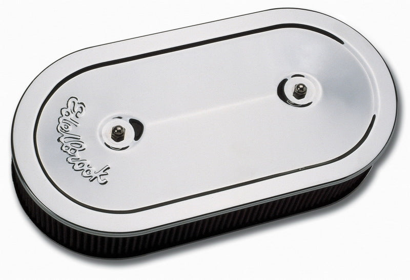 Edelbrock Air Cleaner Pro-Flo Series Oval Steel Top 13 5In X 7In X 3 5In Dual Carburetor Chrome-thumbmail-2