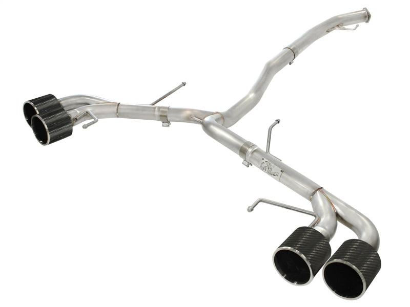 aFe Takeda 3in SS Exhaust Cat-Back 09-14 Nissan GTR V6 3.8L Carbon Fiber Tips-thumbmail-1
