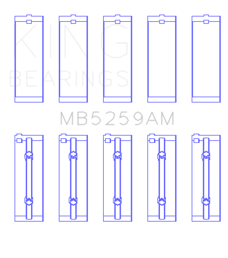 King Acura B18A1/B1/C1/C5 K20A / K24A (Size STD) Main Bearing Set-thumbmail-2