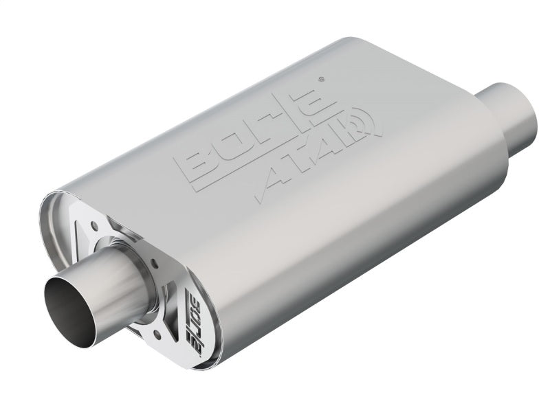 Borla CrateMuffler SBC Stock Output 283/327/350 V8 2.5in Offset/Center 14inx4.35inx9in Oval Muffler-thumbmail-2