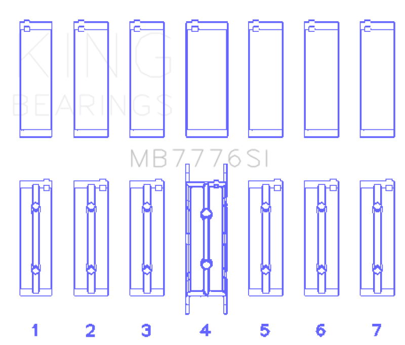 King BMW N55B30A/N53B30A/N52B30A (Size 0.25 Oversized) Main Bearing Set-thumbmail-2