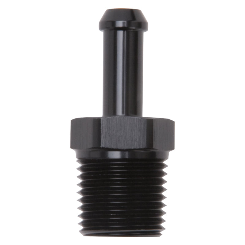 Edelbrock Hose Fittings Straight 1/2In NPT to 3/8In Barb Black Anodize-thumbmail-2