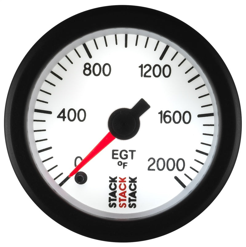 Autometer Stack 52mm 0-2000 Deg F Pro Stepper Motor Exhaust Gas Temp Gauge - White-thumbmail-3