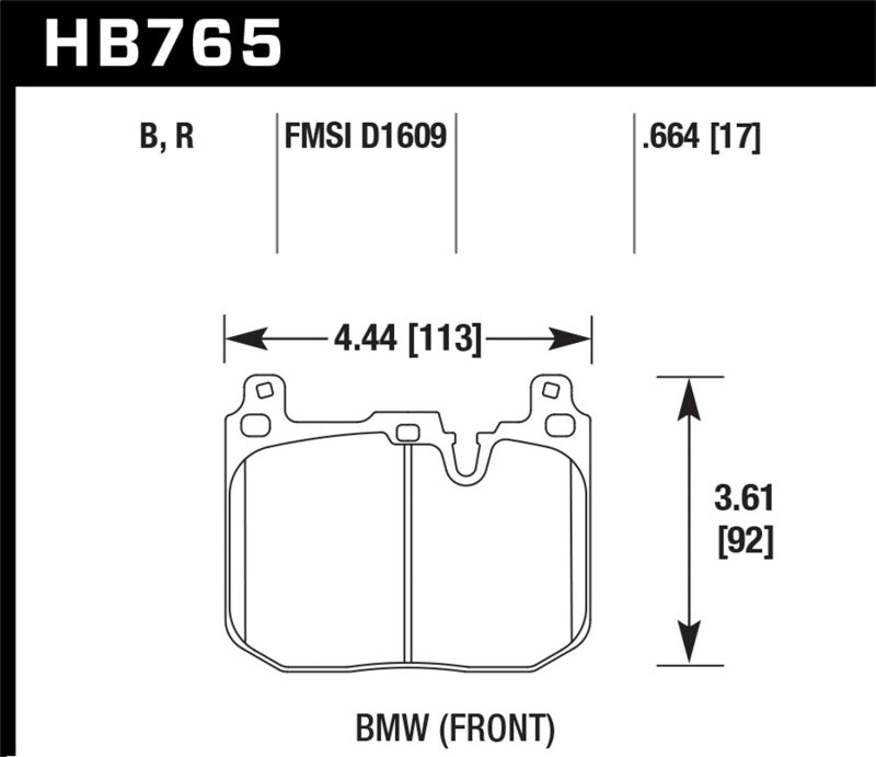 Hawk 13-16 BMW 328i xDrive DTC-70 Front Race Brake Pads-thumbmail-2