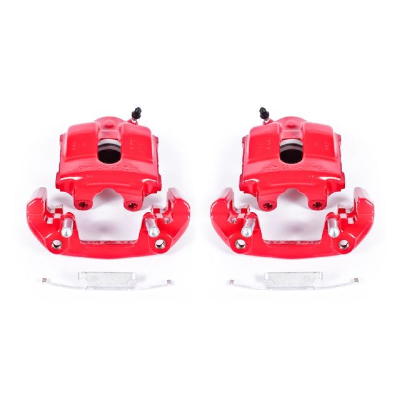 Power Stop 92-98 BMW 318i Front Red Calipers w/Brackets - Pair-thumbmail-1