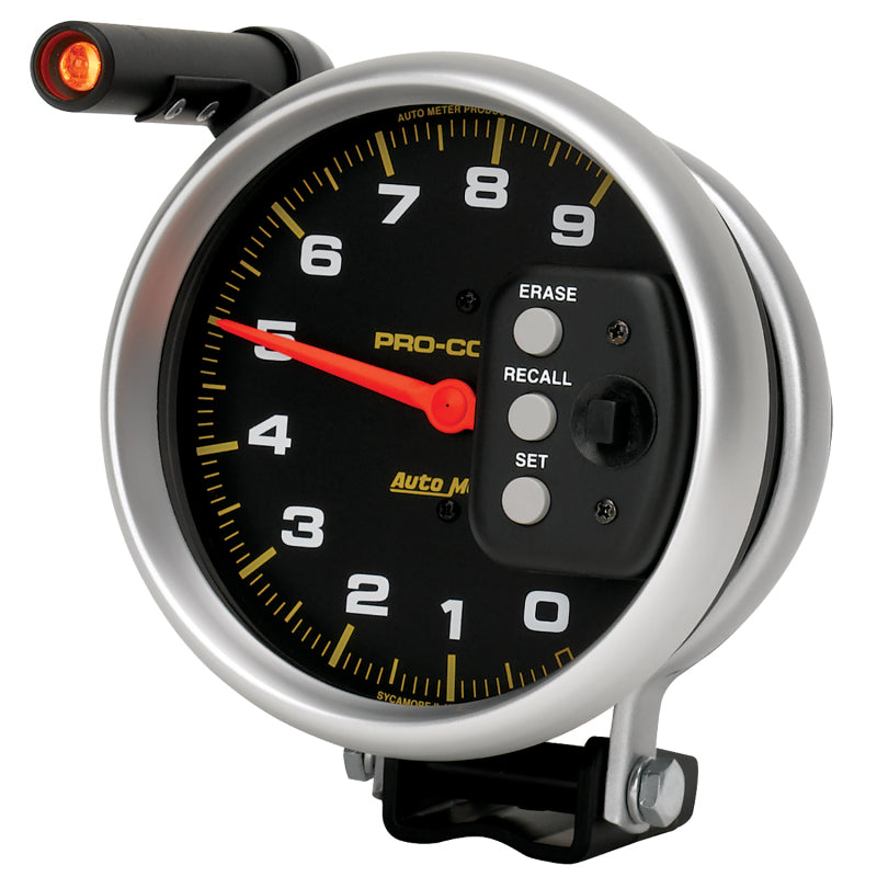 AutoMeter Gauge Tach 5in. 9K RPM Pedestal W/ Quick Lite & Peak Memory Pro-Comp-thumbmail-2
