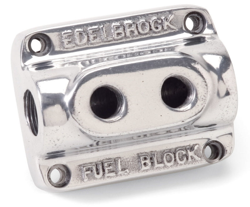 Edelbrock Polished Fuel Block Dual Carb-thumbmail-6