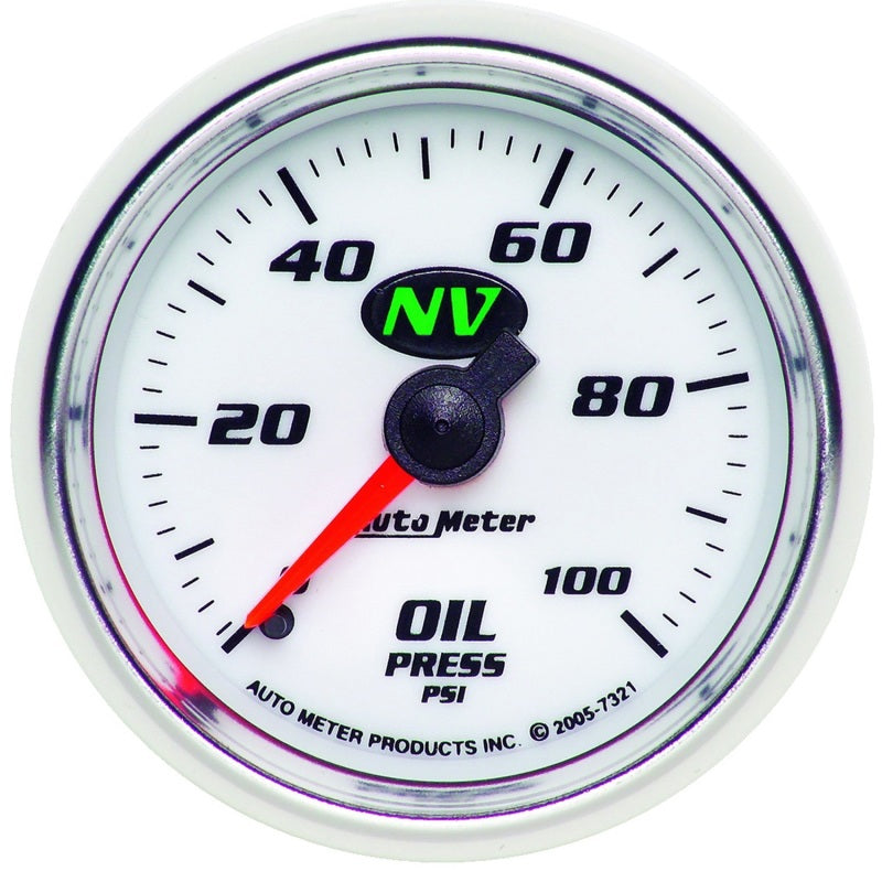 Autometer NV 52mm 0-100 PSI Oil Pressure Mechanical Gauge-thumbmail-1