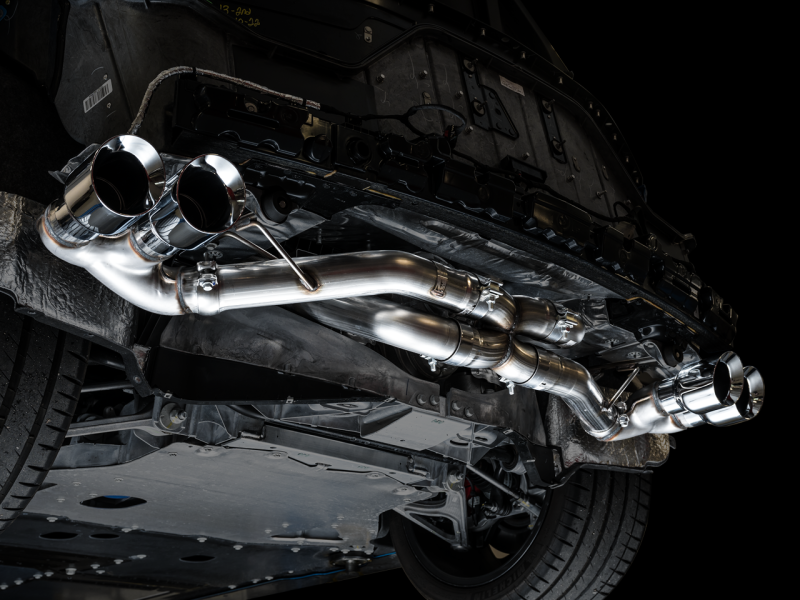 AWE Tuning 2020 Chevrolet Corvette (C8) Track Edition Exhaust - Quad Chrome Silver Tips-thumbmail-5