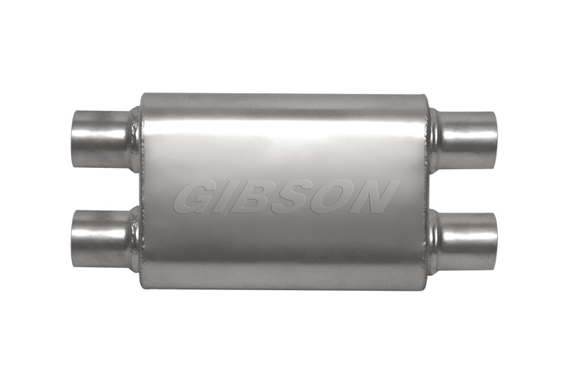 Gibson CFT Superflow Dual/Dual Oval Muffler - 4x9x13in/3in Inlet/3in Outlet - Stainless-thumbmail-1