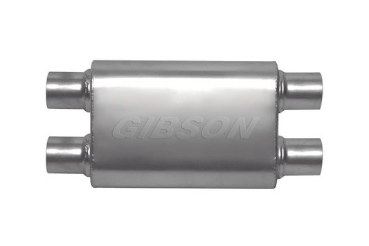 Gibson CFT Superflow Dual/Dual Oval Muffler - 4x9x13in/3in Inlet/2.5in Outlet - Stainless