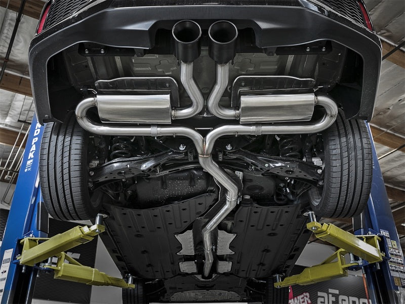 aFe Takeda 3in 304 SS Cat-Back Exhaust System w/ Black Tips 2017+ Honda Civic Si (4dr) I4 1.5L (t)-thumbmail-3