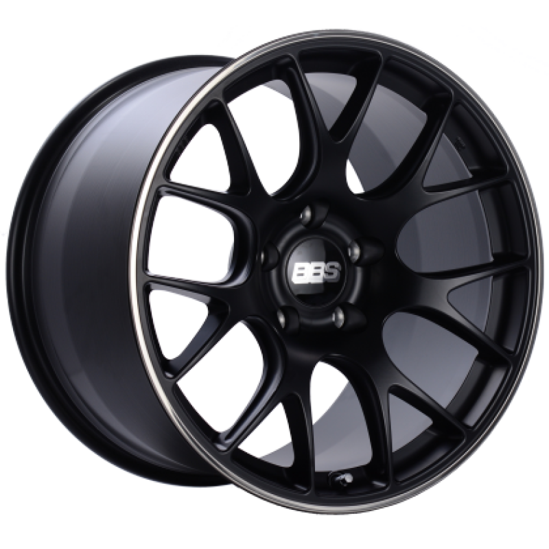 BBS CH-R 19x9.5 5x112 ET45 Satin Black Polished Rim Protector Wheel -82mm PFS/Clip Required-thumbmail-1