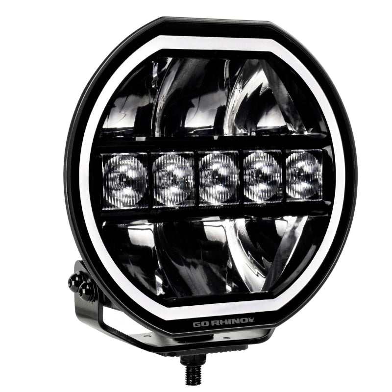 Go Rhino Xplor Blackout Series Maxline LED Hi/Low Beam w/Multi DRL (Surface Mount) 7in. - Blk-thumbmail-7