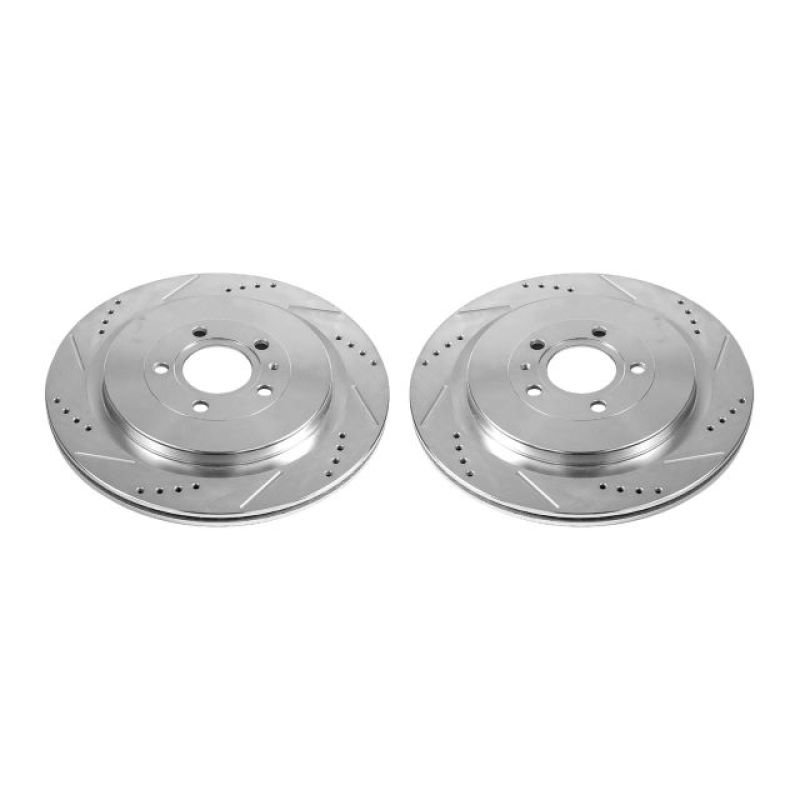 Power Stop 13-14 Ford Mustang Rear Evolution Drilled & Slotted Rotors - Pair-thumbmail-2