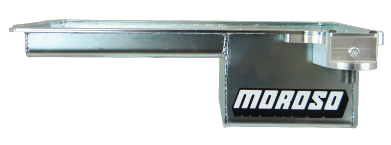 Moroso GM LS Swap (w/Rear Sump & Spin-On Oil Filter Adapter) Wet Sump 5qt 6in Steel Oil Pan-thumbmail-1