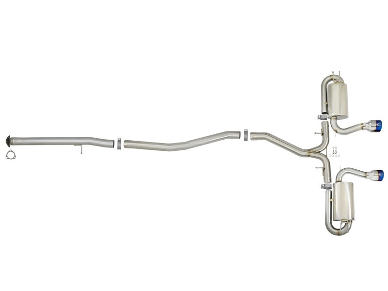 aFe Takeda 3in 304 SS Cat-Back Exhaust System w/ Blue Tips 2017 Honda Civic Si I4 1.5L (t)-thumbmail-6