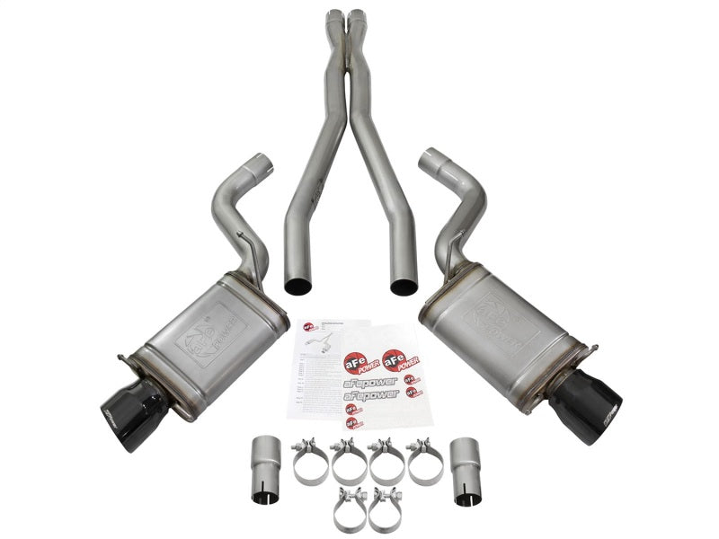 aFe Mach Force-Xp 3in CB Stainless Steel Dual Exhaust System w/ Black Tips 09-15 Cadillac CTS-V-thumbmail-3
