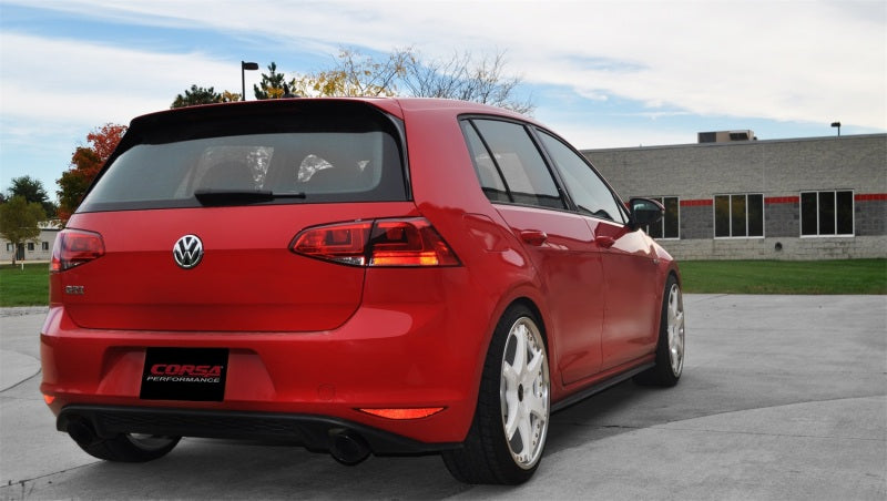 Corsa 14-15 Volkswagen GTI Mk7 Black Sport 3.0in Cat-Back Dual Rear Exit with Single Pro-Series Tips-thumbmail-4