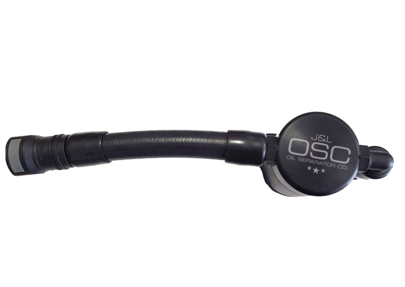 J&L 05-10 Ford Mustang GT Driver Side Oil Separator 3.0 V2 - Black Anodized-thumbmail-1