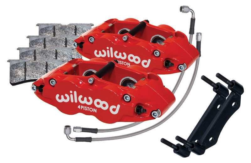 Wilwood 84-89 Porsche 911 Front Superlite Caliper Kit 3.5in MT - Red-thumbmail-1