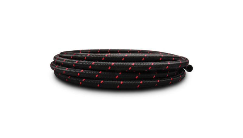 Vibrant -12 AN Two-Tone Black/Red Nylon Braided Flex Hose (20 foot roll)-thumbmail-1