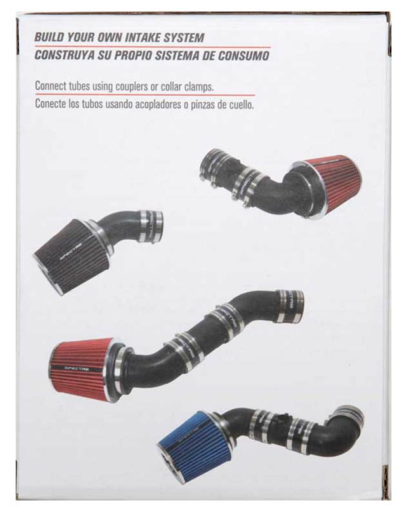 Spectre Universal Intake Elbow Tube (ABS) 3in. OD / 45 Degree - Black Textured Powdercoat-thumbmail-4