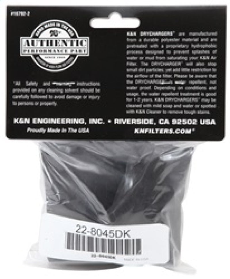 K&N 6in ID x 6inH Closed Top Black DryCharger Air Filter Wrap-thumbmail-5