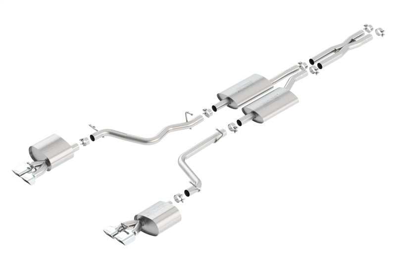 Borla 11-14 Dodge Challenger 3.6L AT/MT RWD 2Dr Single Split Rear Exit Rectangle Tip Catback Exhaust-thumbmail-2