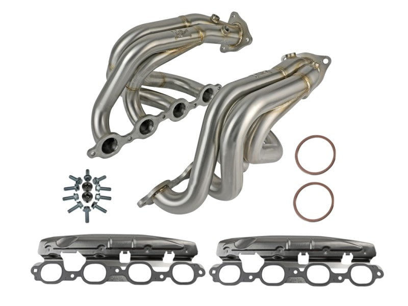 aFe Twisted 304SS Header 2020 Chevy Corvette (C8) 6.2L V8 - Brushed-thumbmail-6