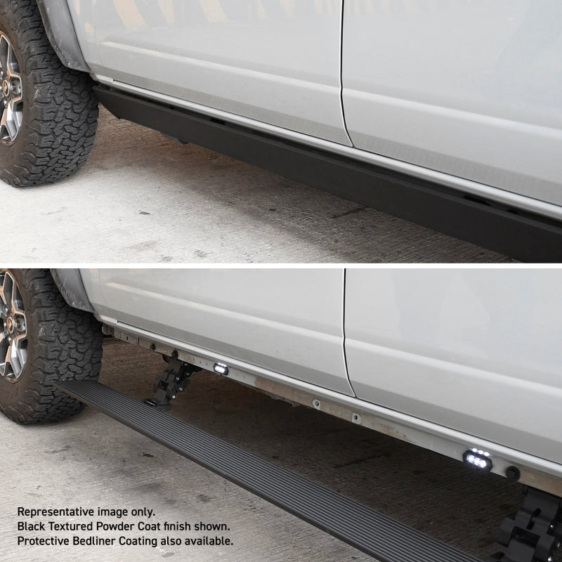 Go Rhino 15-22 Chevrolet Colorado Crew Cab 4dr E-BOARD E1 Electric Running Board Kit - Bedliner Coat-thumbmail-2