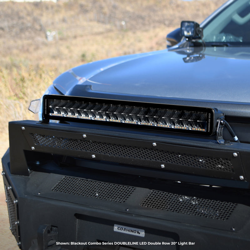 Go Rhino Xplor Blackout Combo Series Dbl Row LED Light Bar w/Amber (Side/Track Mount) 21.5in. - Blk-thumbmail-3