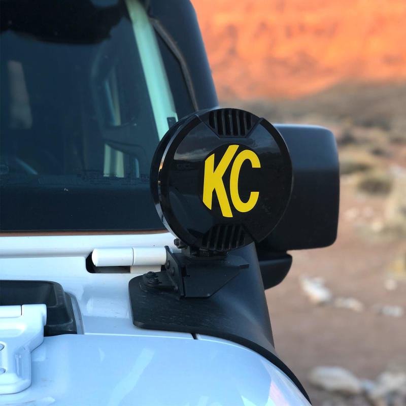 KC HiLiTES 6in. Light Shield / Hard Cover for SlimLite LED - Black-thumbmail-2