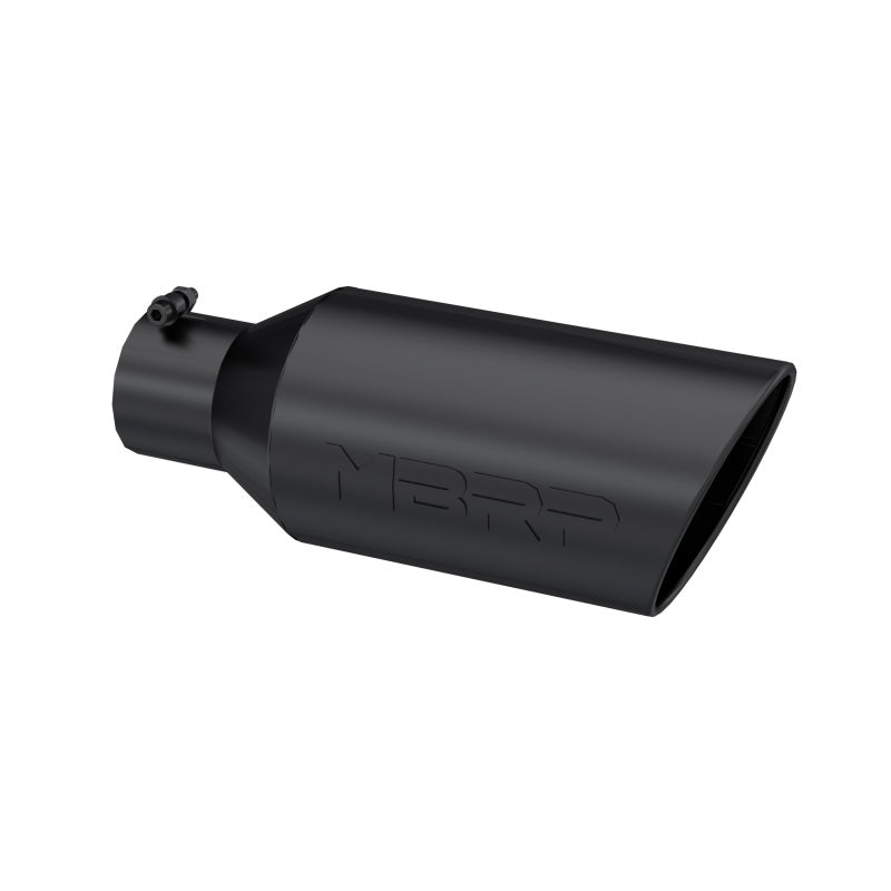 MBRP Universal Exhaust Tip 7in O.D. Rolled End 4in Inlet 18in Length - Black-thumbmail-1