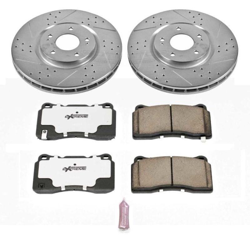 Power Stop 03-06 Mitsubishi Lancer Front Z26 Street Warrior Brake Kit-thumbmail-1
