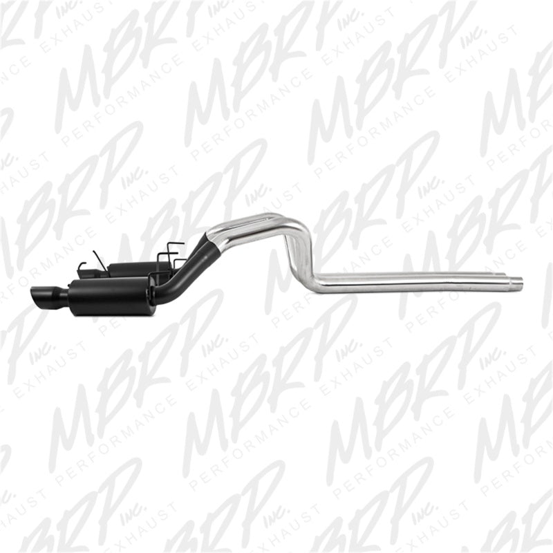 MBRP 11-14 Ford Mustang GT 5.0L 3in Cat Back Dual Split Rear Street Version 4in Tips - Black-thumbmail-6