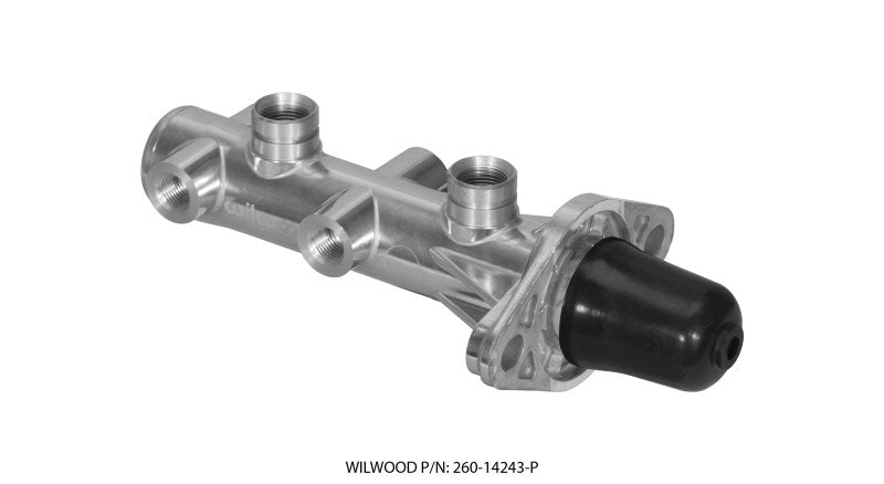 Wilwood Tandem Remote Master Cylinder - 1in Bore Ball Burnished-thumbmail-1