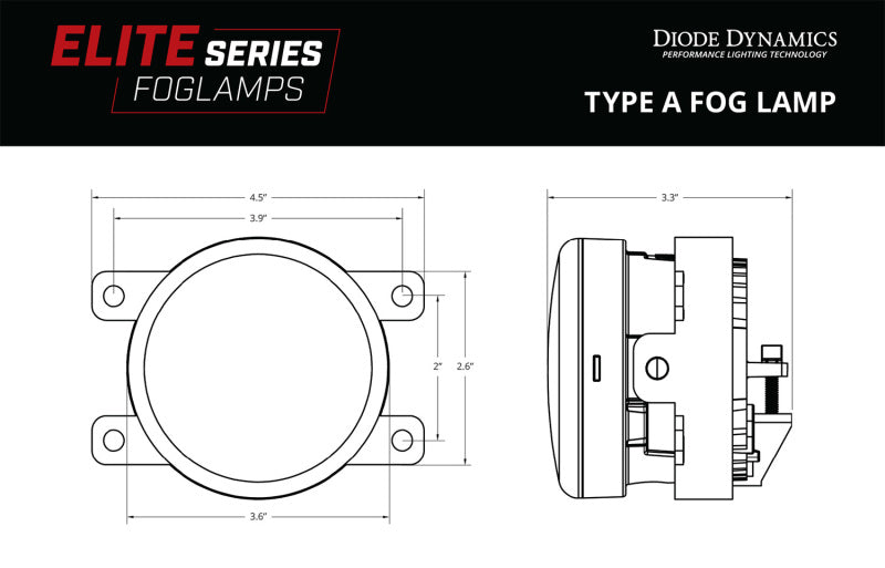 Diode Dynamics Elite Series Type A Fog Lamps - White (Pair)-thumbmail-4