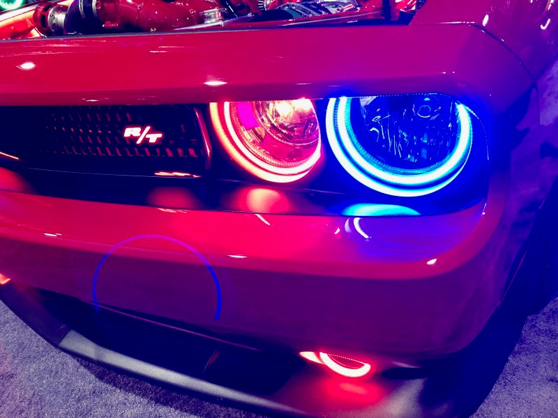Oracle 08-14 Dodge Challenger Dynamic Surface Mount Headlight Halo Kit - ColorSHIFT - Dynamic-thumbmail-6
