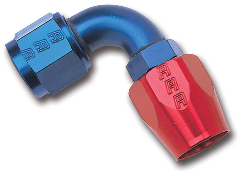 Russell Performance -6 AN Red/Blue 90 Degree Full Flow Hose End-thumbmail-3