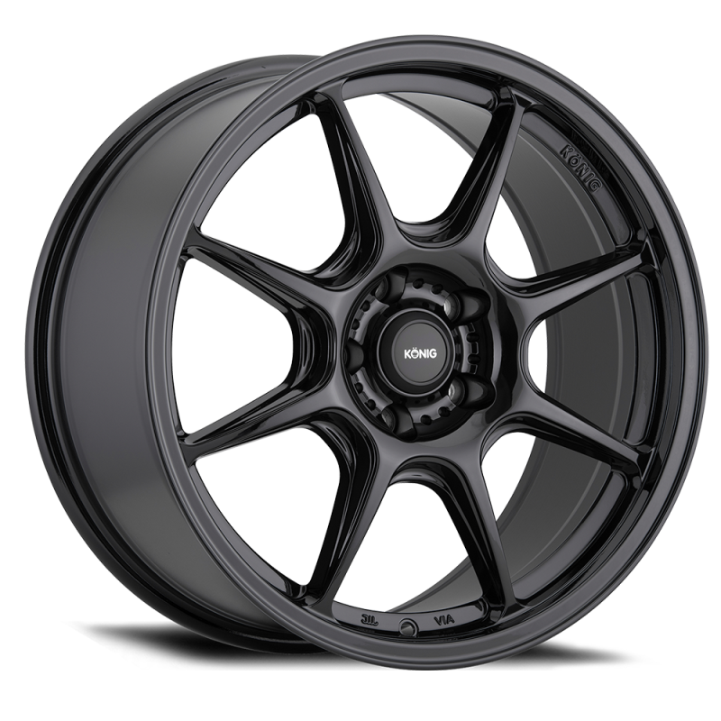 Konig Lockout 18x8.5 5x100 ET43 Gloss Black-thumbmail-1